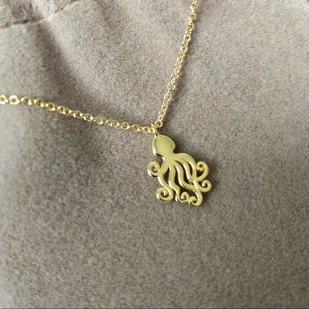 Gold Senreve Octopi Necklace